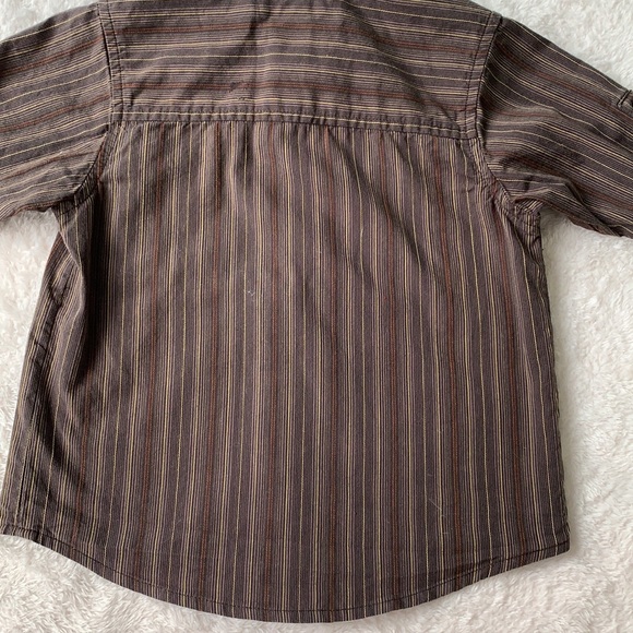 Kenneth Cole Reaction Brown Button Down Shirt Boys - Picture 8 of 9